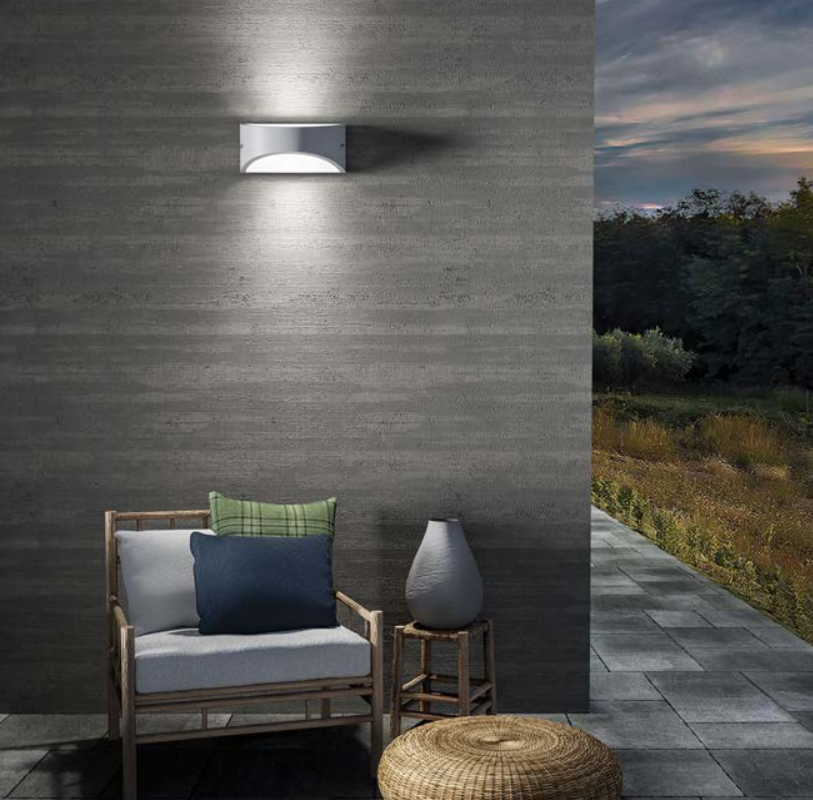 GEALUCE Applique in alluminio bianco-antracite-marrone IP54 LED GEALUCE Applique in alluminio bianco-antracite-marrone IP54 LED